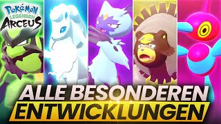 Alle BESONDEREN ENTWICKLUNGEN und wie ihr sie bekommt  Pokemon Legenden Arceus [upl. by Gayleen870]