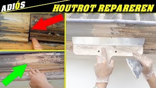 HOUTROT REPAREREN hout repareren met epoxy [upl. by Demha167]