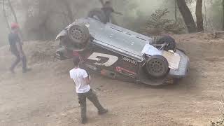 Elfyn Evans Crash in Greece Rally 2024motorsportgreecefia rallychampionship toyotagazooracing [upl. by Onileba163]