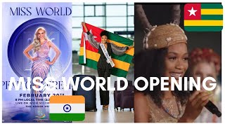 MISS WORLD 2024 CANDIDATES OPENING INDIA africa chimenemoladja 2024 missworld2024 togo viral [upl. by Tony]