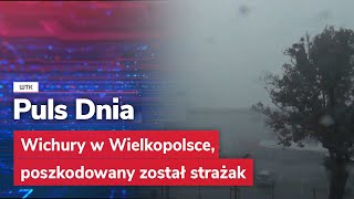 Wichury w Wielkopolsce poszkodowany został strażak [upl. by Ahsinned]