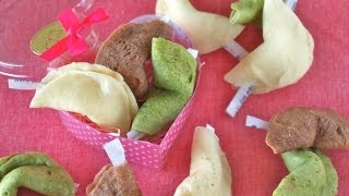 How to Make Microwave Fortune Cookies Valentines Day Recipe フォーチュン・クッキー [upl. by Dyolf]