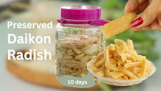 Fast Preserved Daikon Radish  How to Make Preserved Daikon Radish  Chinese Radish Recipes [upl. by Sirraf]