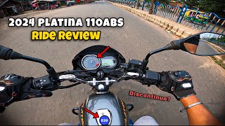 New Bajaj Platina 110 ABS E20 BS7 New Model 2024 RIDE REVIEW  On Road price Features Mileage [upl. by Dralliw]