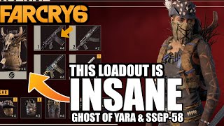 Far Cry 6  The MOST INSANE Loadout In Far Cry 6 SSGP58  Ghost of Yara Gear [upl. by Ahsenrac]