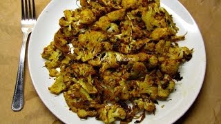 Roasted cauliflower with Indian spices  Indian recipes [upl. by Ettenel708]