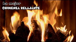 CHIMENEA RELAJANTE sonido de fuego lluvia viento y tormenta lejana The best Relaxing Fireplace [upl. by Anaoy]