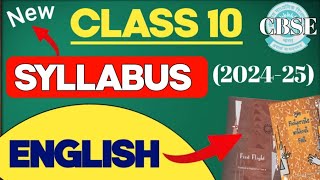 Class 10 English Syllabus 202425  Cbse class 10 syllabus 202425  English class 10 syllabus [upl. by Yrahca]