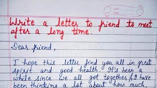 write a letter to friend to meet after a long time  letter to friend  Mitra ko Patra [upl. by Pavel]