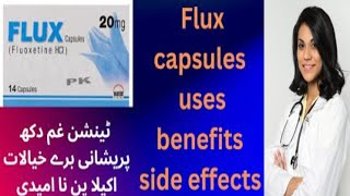 Flux capsule Fluoxetine 20 mg uses in Urdu Hindi  depression tension anxiety [upl. by Oznohpla]