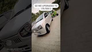 Suzuki Alto Upgraded to Up Size 17570R13 tyreshop cartyres rims alone retyre [upl. by Debbi]