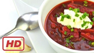 Vegetarian Borscht Борщ  Authentic Russian Beet Soup Recipe [upl. by Rudin]