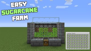 Minecraft Easiest Automatic Sugarcane Farm 120 WORKING [upl. by Doralyn940]