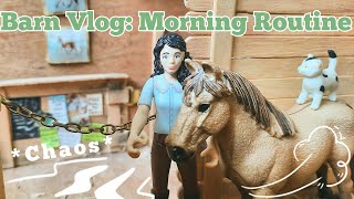 Schleich Morning Routine gone wrong  Funny Schleich Horse Movie  Lara’s Barn Vlog [upl. by Albin]