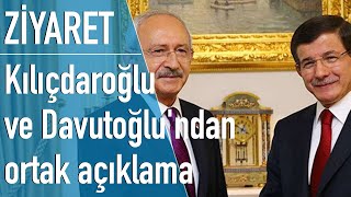 Kılıçdaroğlundan Davutoğluna ziyaret quotİttifak gündeme gelmediquot [upl. by Asirret]