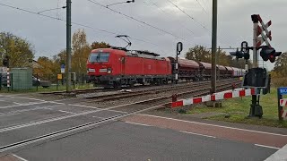 20241113 1450 uur Spoorwegovergang Wolweg Stroe DB Vectron 193303 [upl. by Akoek]