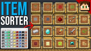 Minecraft Bedrock Easiest MULTI ITEM SORTER Tutorial 121 [upl. by Biagi574]