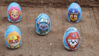 Paw patrol huevos sorpresa en arena y alberca Eggs surprise Paw patrol [upl. by Eremahs]