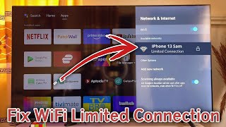 How to Fix WiFi Limited Connection on Smart TV [upl. by Floss]