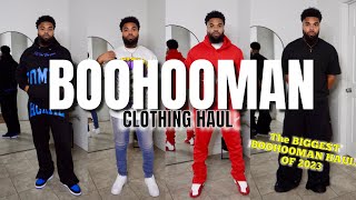 MASSIVE BOOHOOMAN CLOTHING HAUL  Try  On  Shipping amp Size guide [upl. by Sorvats]