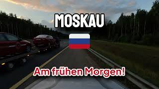 quotMorgens in Moskau Fahrt in die leere Innenstadt  Weite Straßen ohne Verkehrquot [upl. by Doris972]