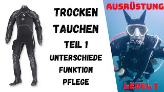 Trocken und Tauchen Der Trockentauchanzug oder Drysuit [upl. by Aicemed267]