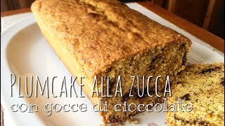 PLUMCAKE ALLA ZUCCA CON GOCCE DI CIOCCOLATO  senza burro [upl. by Christiansen828]