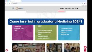 GRADUATORIA MEDICINA E VETERINARIA 2024 COME FARE DOMANDA [upl. by Pegeen]