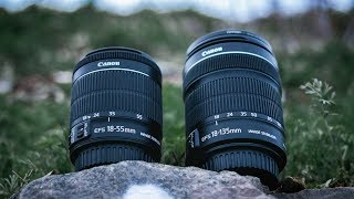 Canon 1855mm vs 18135mm lens For Vlogging [upl. by Treharne]