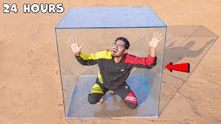 24 Hours in Glass Box Challenge😱  Will I Survive [upl. by Nirik]