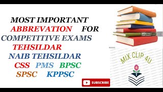 abbreviation with word G ppsc pcs bpsc pms css nts iba spsc kppsc abbreviation foryou [upl. by Bernadina]