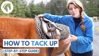 How to Tack Up a Horse English STEPBYSTEP GUIDE [upl. by Eedia322]