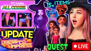 HALLOWEEN UPDATE Finding All CODES New ITEMS amp I AM IN THE Lana Quest  ROBLOX Dress To Impress [upl. by Hole]