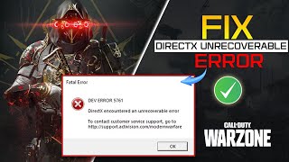 How to Fix DirectX Encountered an Unrecoverable Error in Call of Duty Warzone 30 [upl. by Odracir]