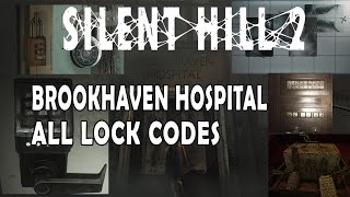 Silent Hill 2  Brookhaven Hospital  PADLOCK  KEYPAD  XRAY  HAND  BOOKS  SAFE  CHAINED BOX [upl. by Alesram]