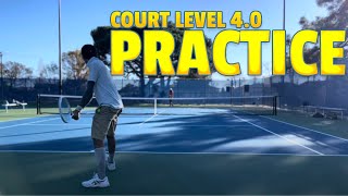 🎾Court level tennis practice  USTA 40 [upl. by Willms]