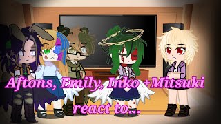 Fnaf parents  Inko amp Mitsuki react to Izuku and Katsuki  Izuku Afton and Katsuki Emily AU [upl. by Hachman160]