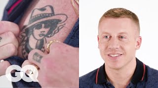 Macklemore Tells the Stories Behind His Favorite Tattoos  Tattoo Tour  GQ [upl. by Aicylla]