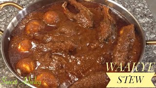 AUTHENTIC GHANA 🇬🇭 WAAKYE STEW  GHANA STREET FOOD [upl. by Wilda849]