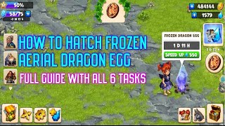 Farmdale  Hatching Frozen Aerial Crystal Dragon Egg  All 6 Tasks  Gives 5 Crystals per Feed [upl. by Ennovihc]