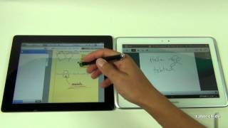 Samsung Galaxy Note 101 vs new Apple iPad 3 Full HD [upl. by Sivrat]