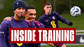 Foden Goal Machine Jude’s NoLook Pass amp Saka Rice v Gordon Gomes Sharpshooting  Inside Training [upl. by Jochbed]