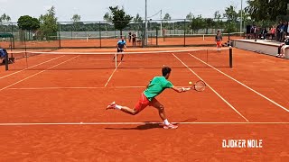 Novak Djokovic Practice  Belgrade 2020  Court Level View in 1080p [upl. by Vito]