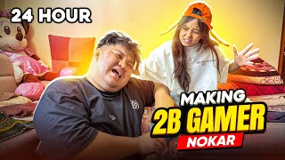 Little Bhumika Making 2B Gamer NOKAR For 24 Hours Challenge😂 Beijjat Gardiyo 😭 [upl. by Natsreik]