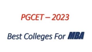 PGCET  2023 BEST 25 MBA COLLEGES IN BANGALORE nvrupdates36 [upl. by Noell]