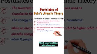 postulates of Bohrs Atomic Theory bohrmodelofatom bohrmodel chemistry shorts shortvideo viral [upl. by Seiter573]