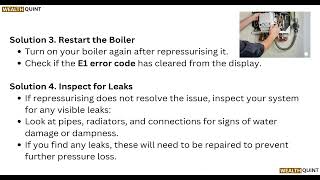 How To Fix E1 Error On Boiler Baxi [upl. by Aihsitan625]