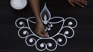 Simple and Easy Diwali Kolams with 3x1 dots  Simple 3 dots Muggulu  Daily Rangoli Designs [upl. by Murphy]