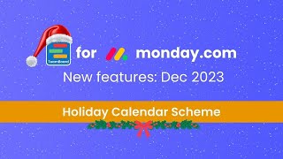 Holiday Calendar Scheme  Resource Planning for mondaycom  TeamBoard [upl. by Jeannette]