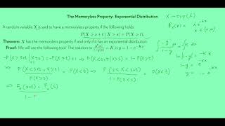 Memoryless Property and the Exponential Distribution [upl. by Eidnyl]